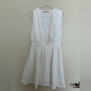 Abercrombie & Fitch Textured White Dress